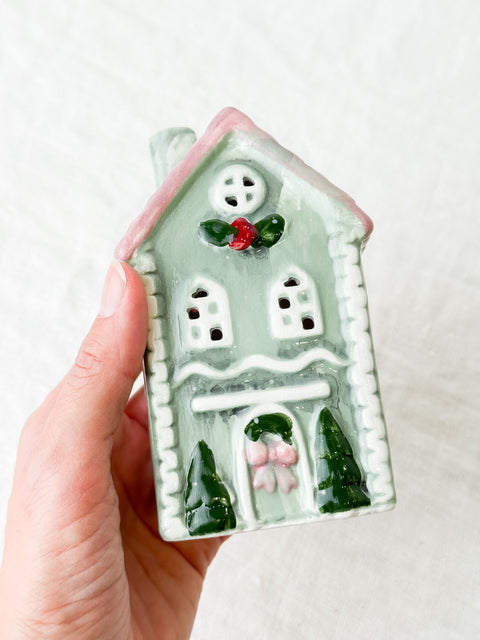 Maison bougeoir Verte