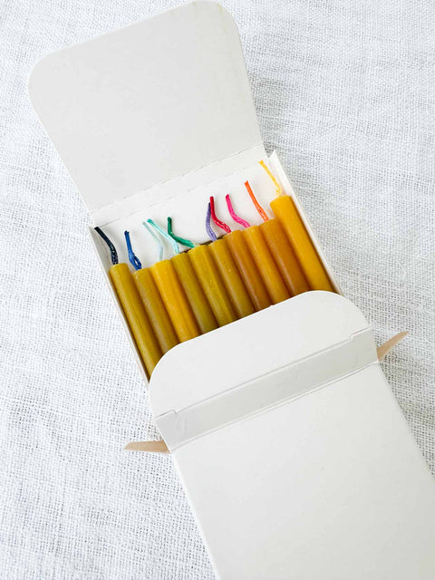 20x Birthday candles beeswax