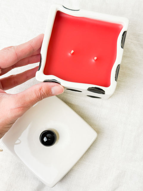 Bougie Lucky dice Red