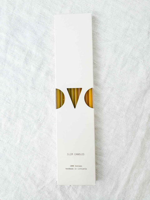 Slim candles beeswax