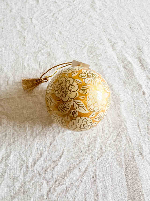 Ornement Boule - Blanc Gold