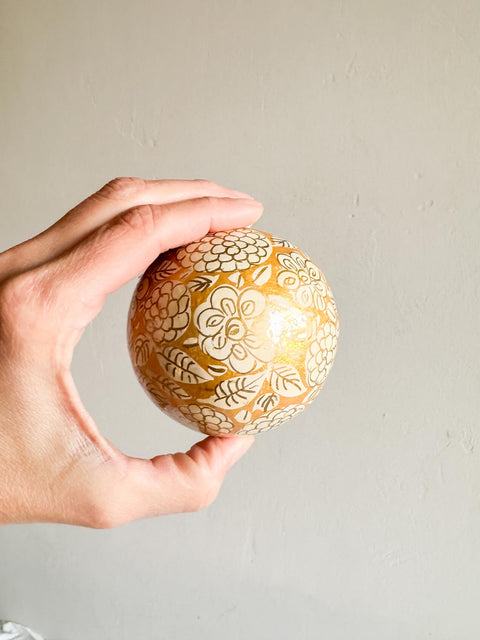 Ornement Boule - Blanc Gold