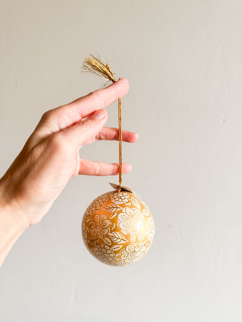 Ornement Boule - Blanc Gold