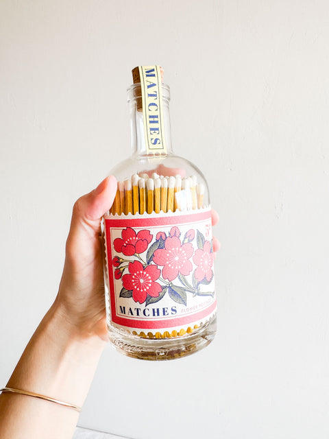 Allumettes en bouteille - Fleurs