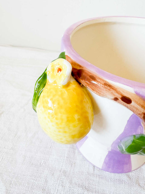 Cache pot citron violet