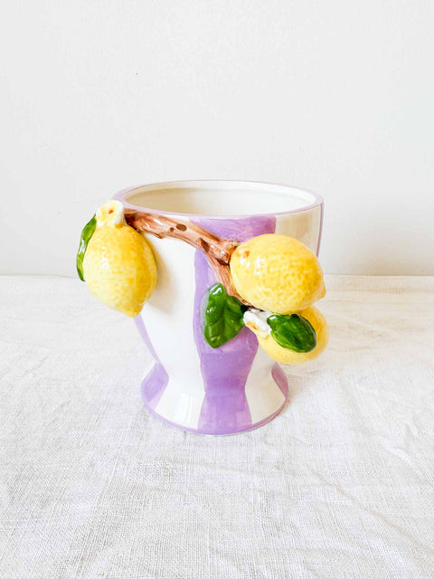 Cache pot citron violet