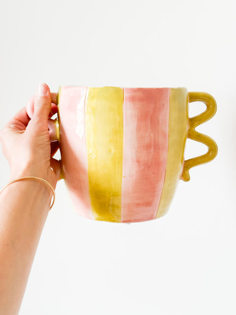 Cache pot - Vert & Rose