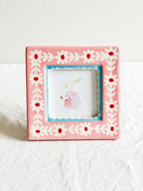 Cadre Céramique - Multi Fleurs Roses