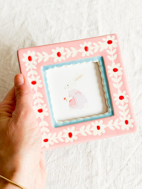 Cadre Céramique - Multi Fleurs Roses