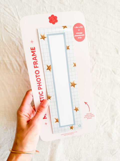 Cadre Photomaton Magnétique - Etoiles Quadrillés