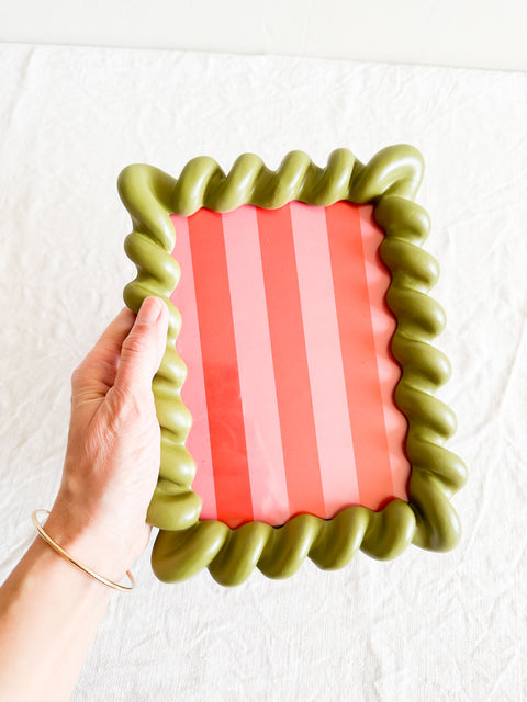 Cadre torsadé Vert 13x18