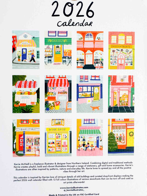 Calendrier 2026 Vitrines