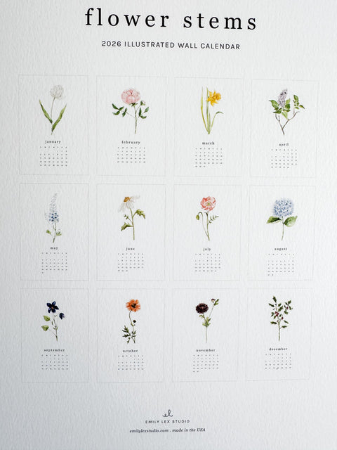 Calendrier Fleurs 2026