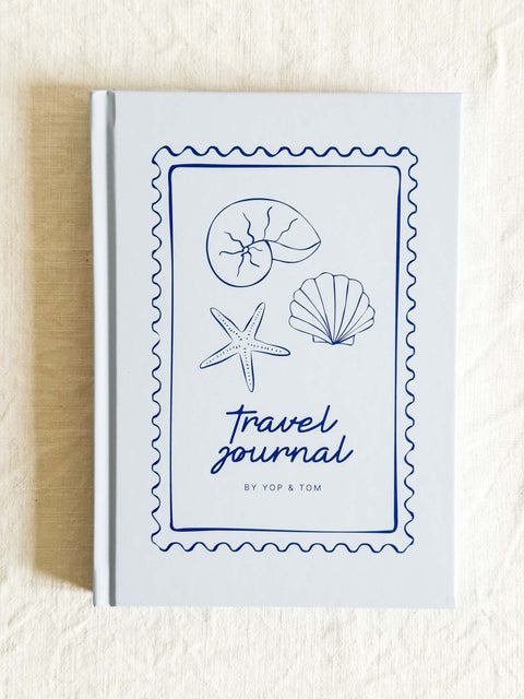 Journal de voyage coquillage bleu