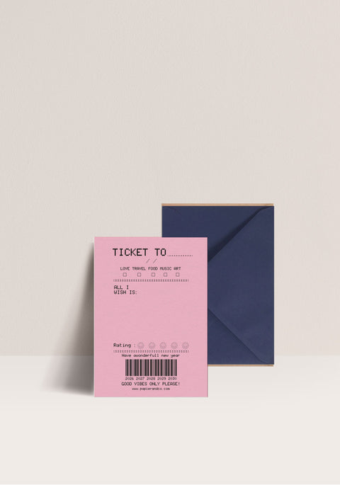Carte Wish card ticket to
