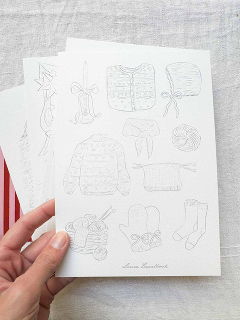 Carte à peindre Hiver Laura Pasquet