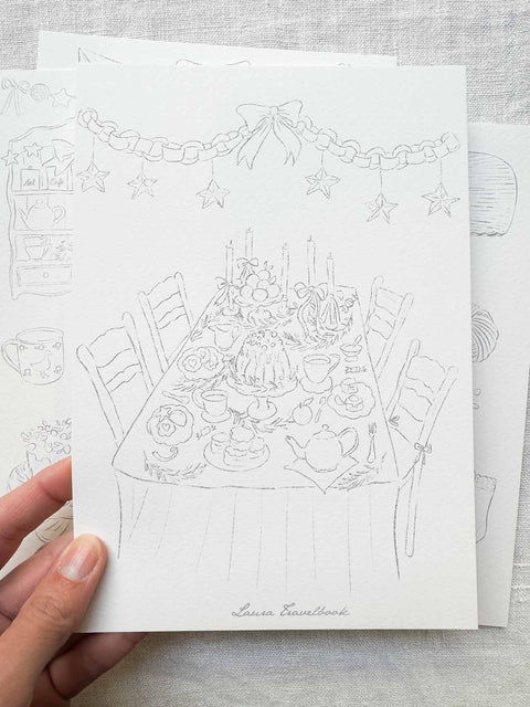 Carte à peindre Hiver Laura Pasquet