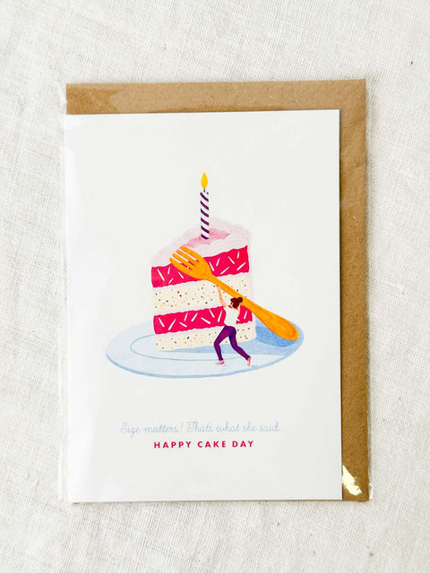 Carte Size matters cake