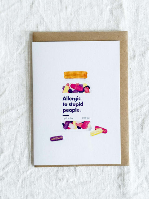 Carte Allergic to stupid people