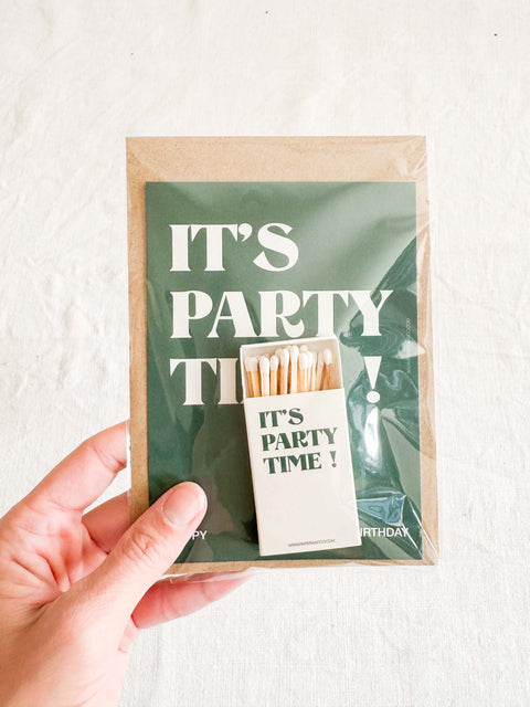 Carte Allumette - It's party time