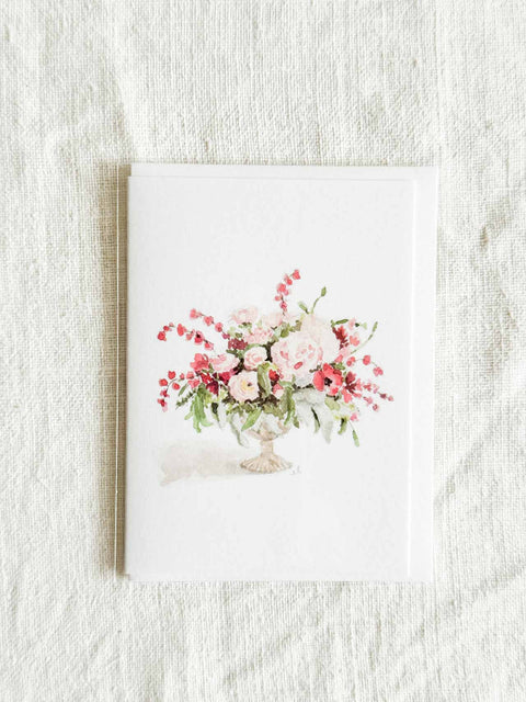 Mini carte Bouquet Rose  2