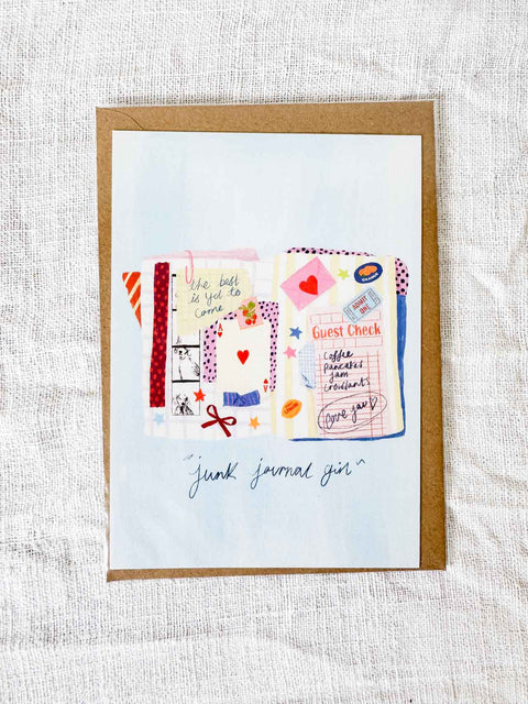 Carte Junk journal girl