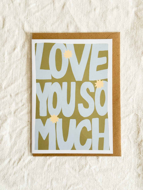 Carte - Love you so much Vert
