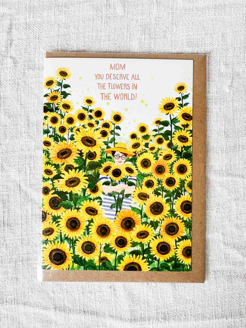 Carte Mom you deserve all the flowers