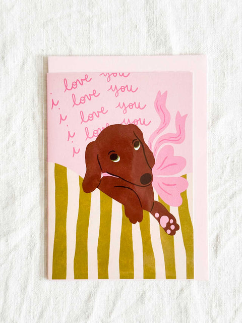 Carte Teckel I love you