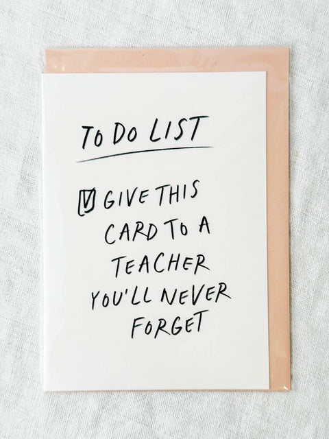 Carte Give this card to a teacher