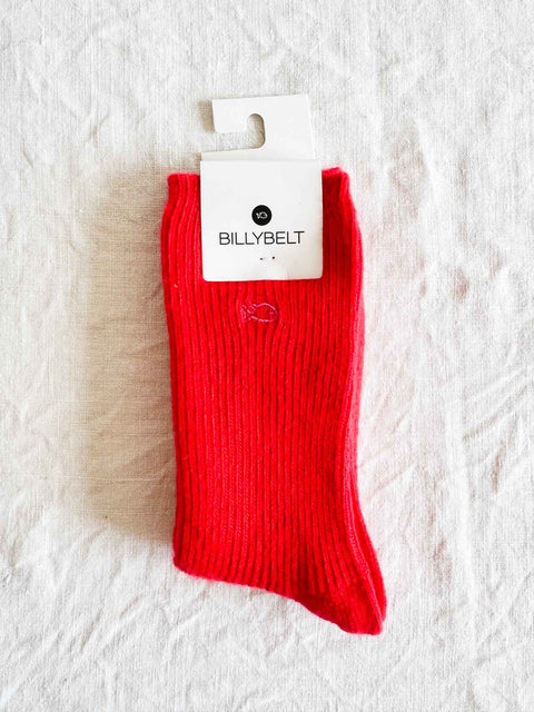 Chaussettes en laine Rouge