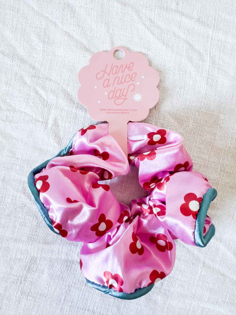 Chouchou en satin Have nice day