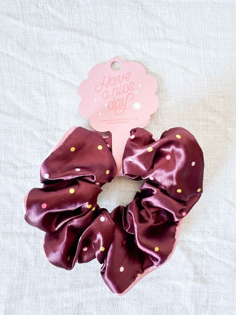 Chouchou en satin Have nice day