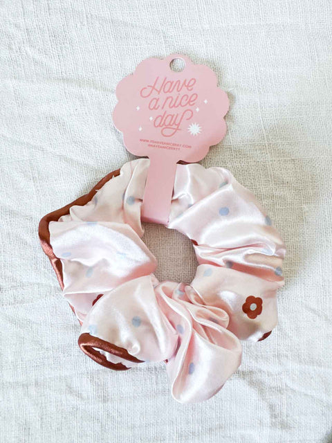 Chouchou en satin Have nice day