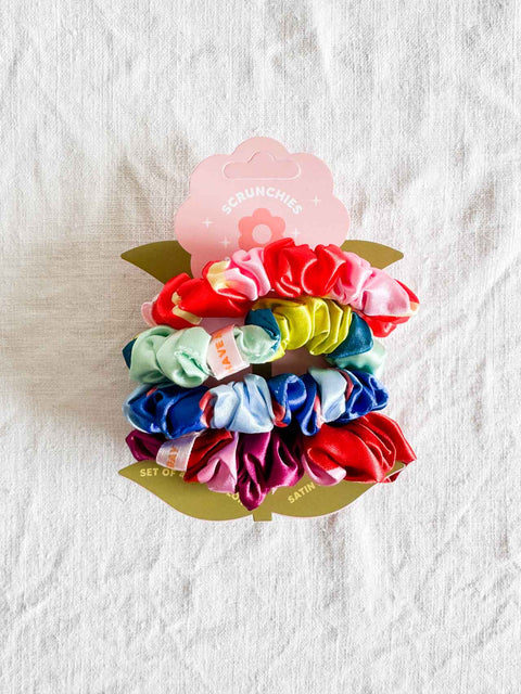 Lot de 4 chouchous en satin