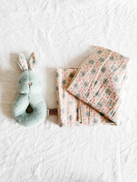 Coffret Hochet Lapin Bleu