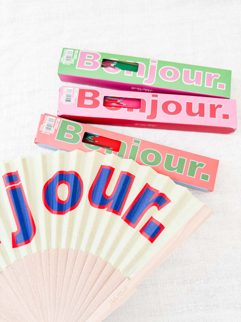 Eventail Bonjour