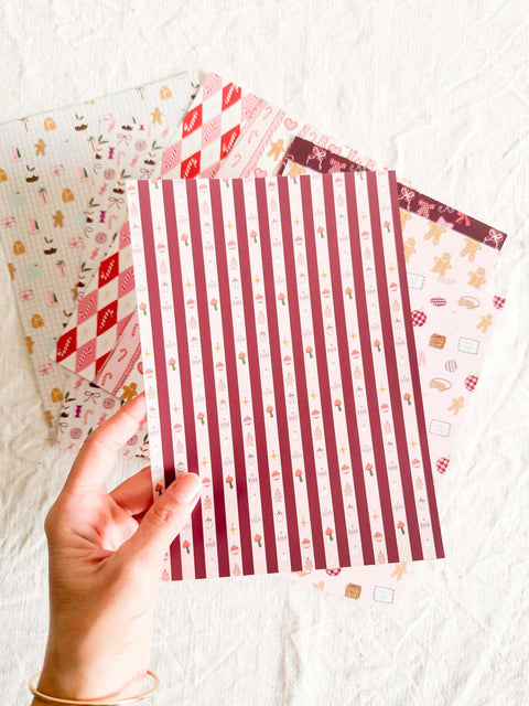 Feuilles scrapbook Noël