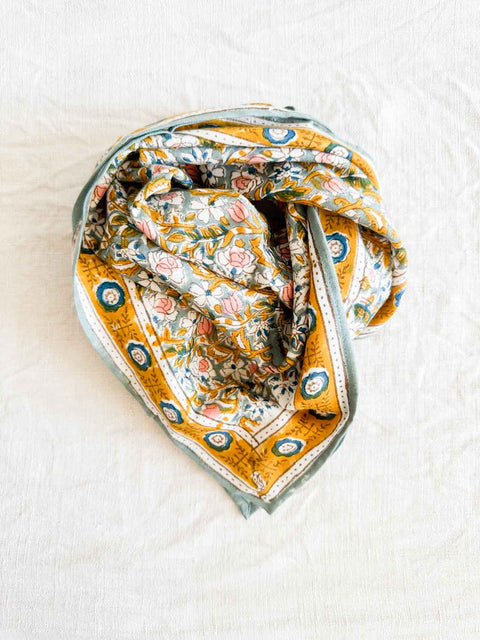 Foulard Absinthe Bleu vert