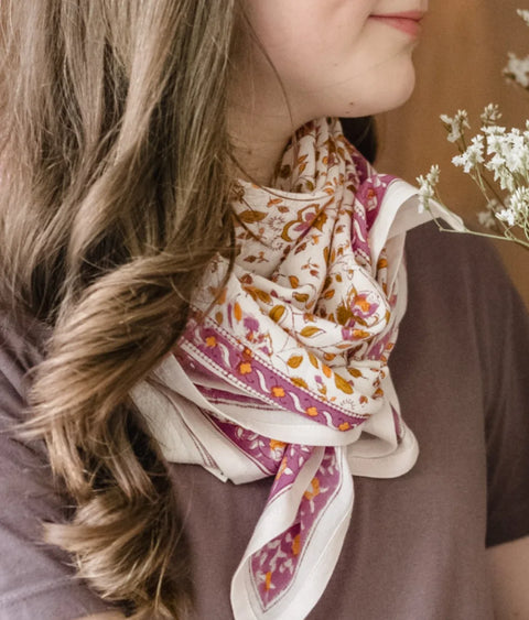 Foulard Folk story Pétale