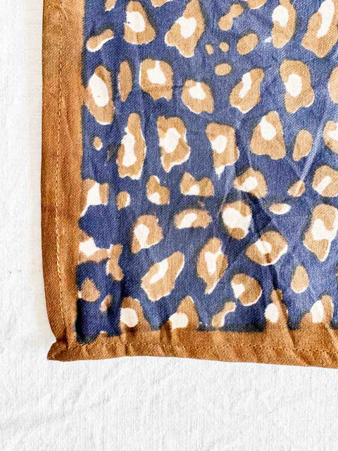 Foulard Léopard Navy