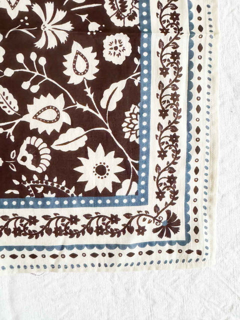 Foulard Small indiennes - Chocolat