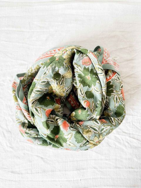Foulard Meera Bleu Vert GM
