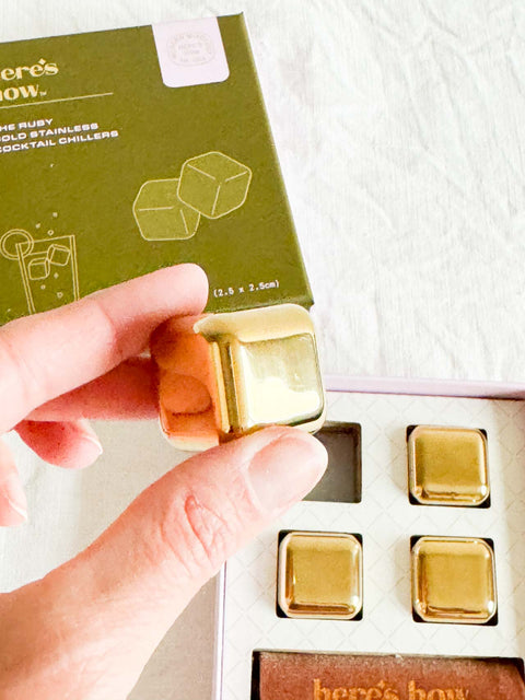 Glaçons à cocktails Gold x4 PM