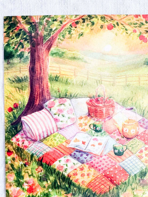 Illustration Pique nique d'automne