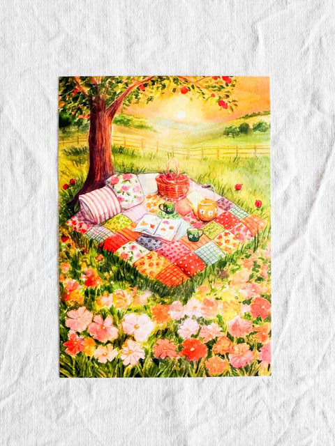 Illustration Pique nique d'automne