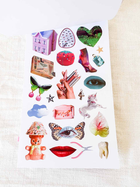Junk journal Stickers book Dream world
