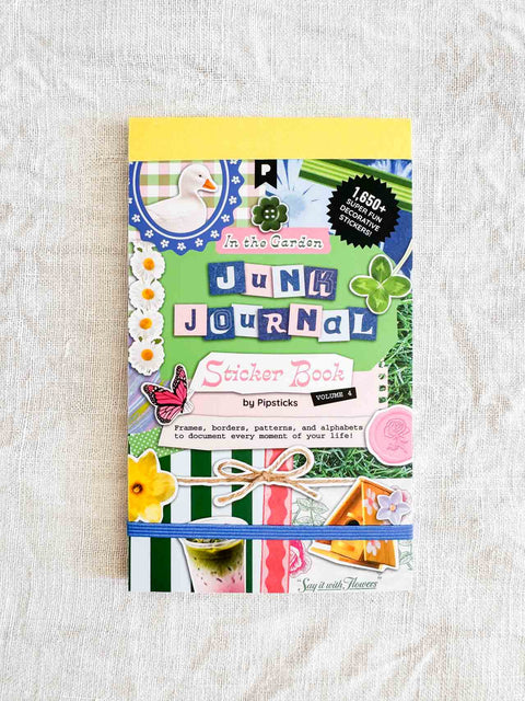 Junk journal Stickers book In the garden