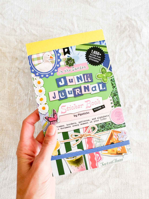 Junk journal Stickers book In the garden