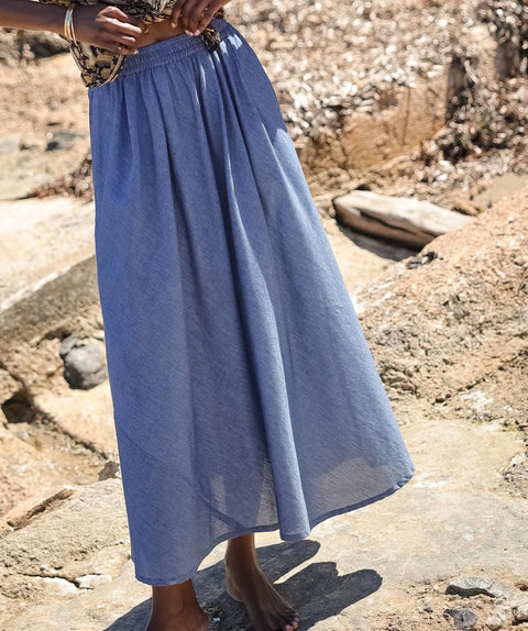 Jupe Molly Chambray bleu